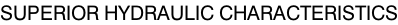 SUPERIOR HYDRAULIC CHARACTERISTICS